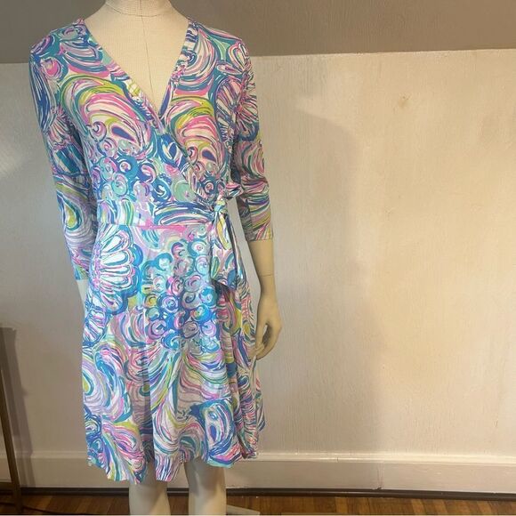 Lilly Pulitzer Emilia Wrap Dress in Multi Guilty Pleasure Print - Picture 5 of 11